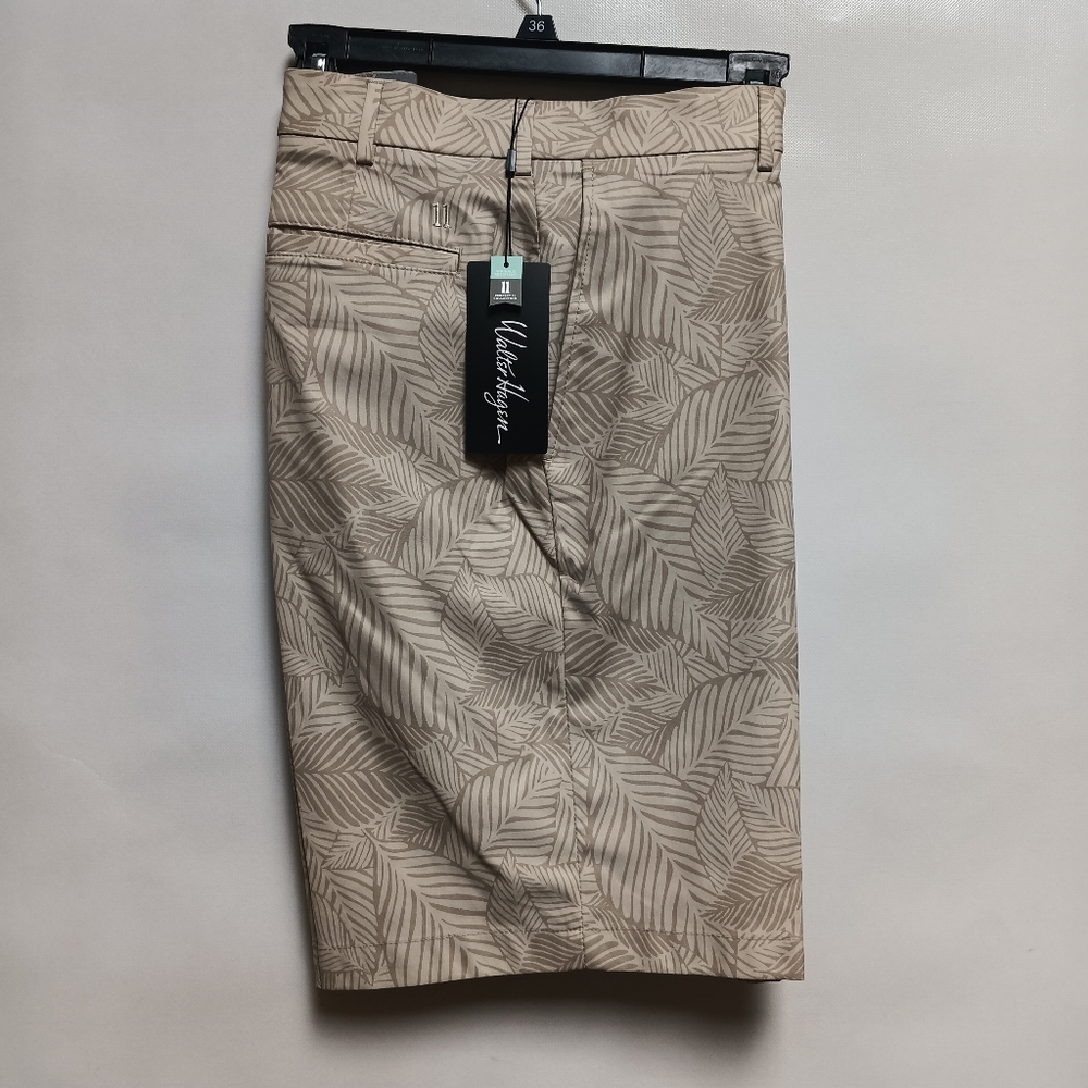 Walter Hagen Perfect 11 Collection Leaves Light Khaki Shorts